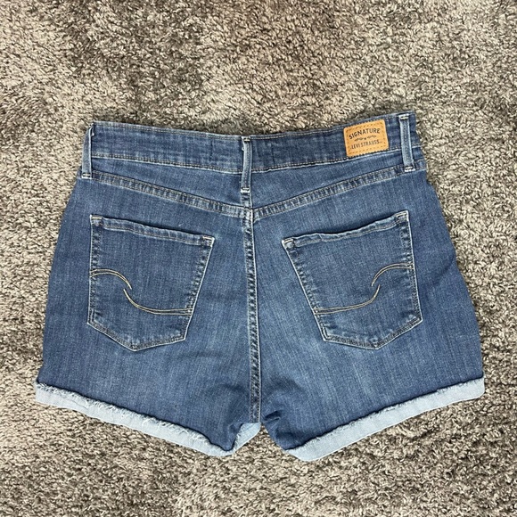 Levi Strauss signature stretch high rise cut off denim jean shorts women’s 10 - Picture 3 of 16